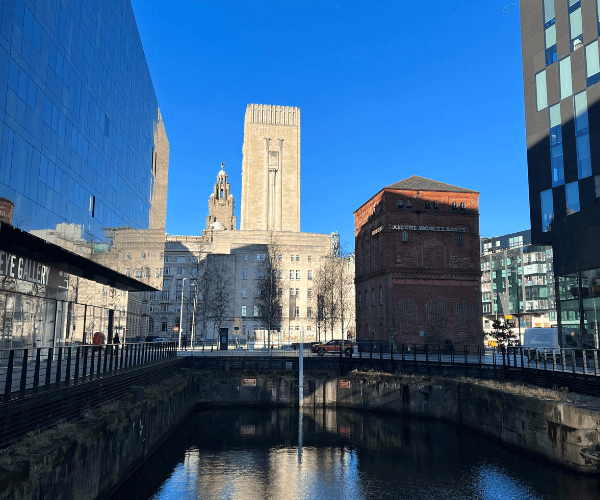 The docks in Liverpool