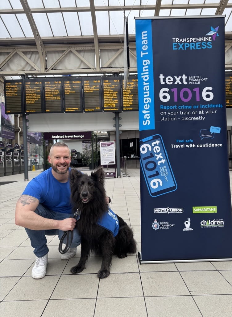 Nya the dog with Steve OCallaghan