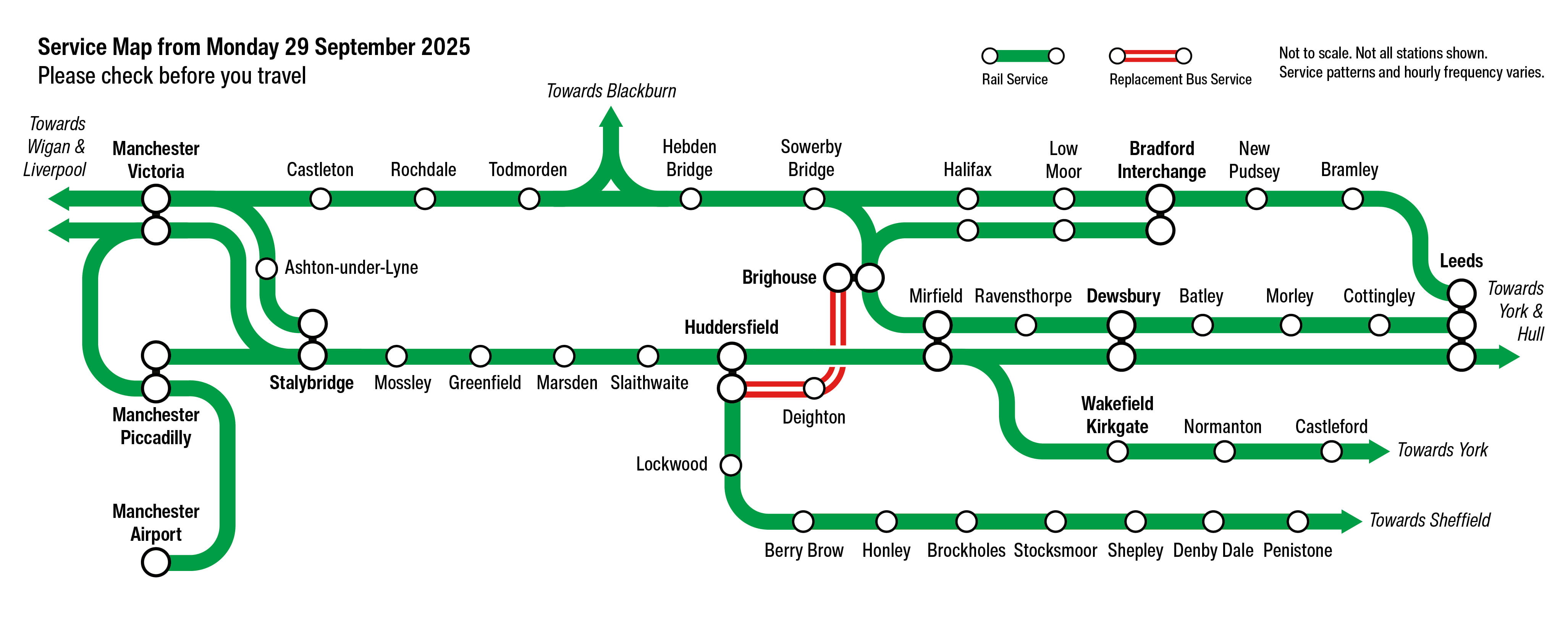 Map of Huddersfield from Monday 29 September