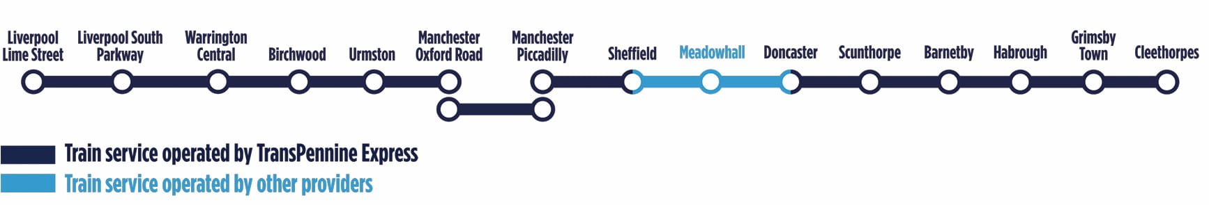 Map for Sheffield to Doncaster engineering work