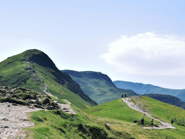 Green rolling hills of the Lake District