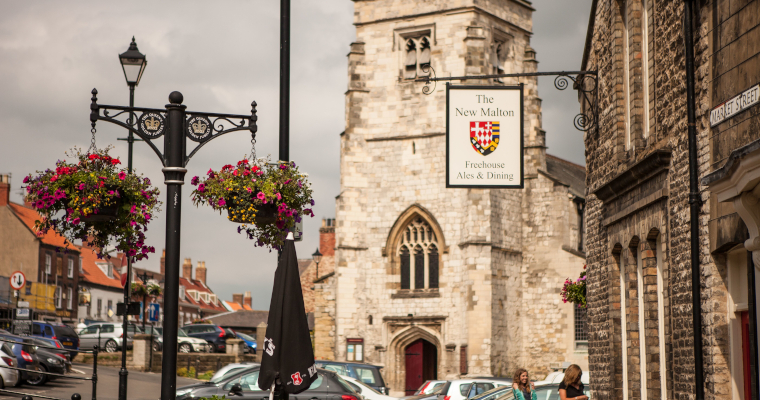 St Michaels Church from Market Street Malton