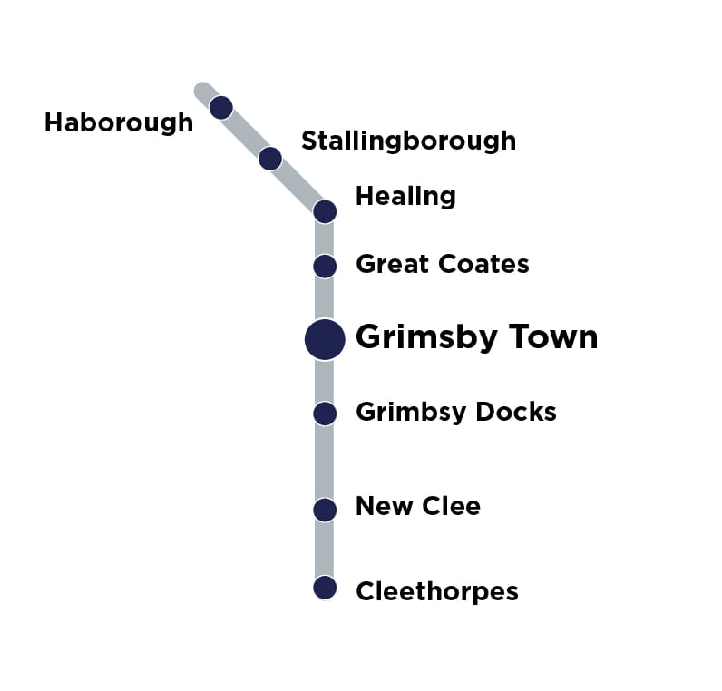 Map of north east lincolnshire stations
