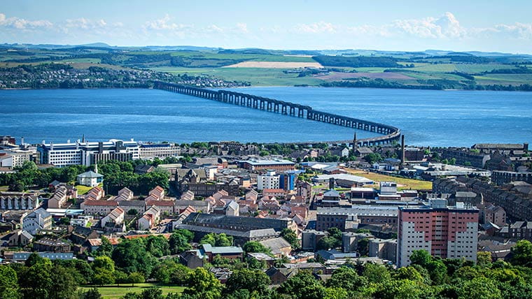 Nestled on the Firth Of Tay estuary, Dundee is renowned as Scotland's sunniest city