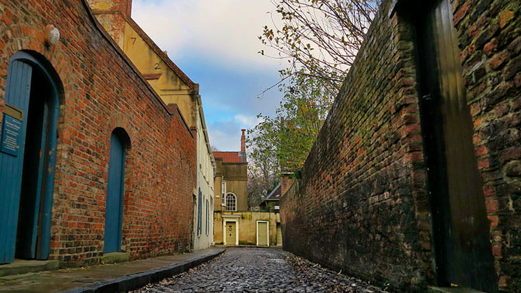 Chapter House Street behind the Minster and beside the Treasurer’s House