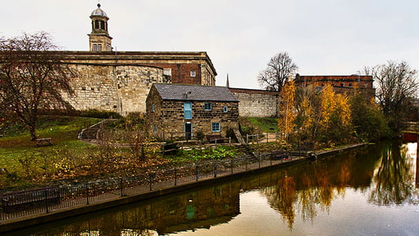 The Mill on the Foss – Raindale Mill is a restored mill brought here in 1960 from the North York Moors