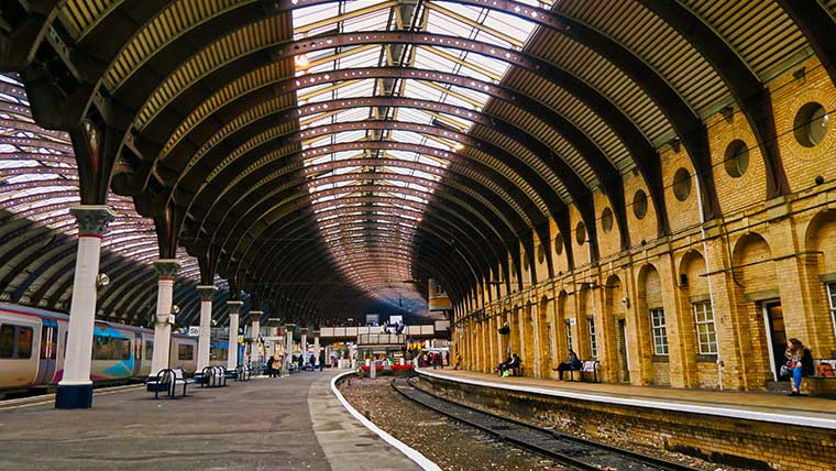 York Station’s glass and steel roof was built in 1877