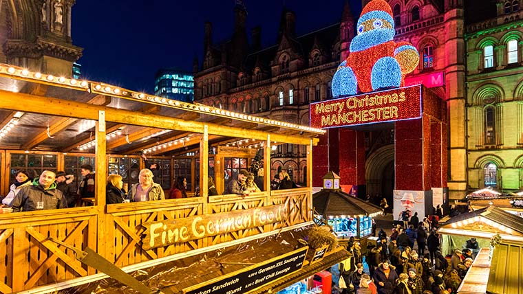 You'll be spoilt for seasonal choice in Manchester with nine Christmas markets and 300 stalls