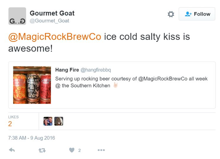 Magic Rock Brew Co. tweet