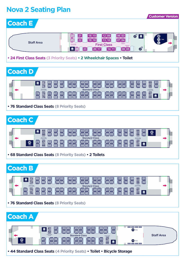 Train Seating Plans Download Plans First TransPennine Express