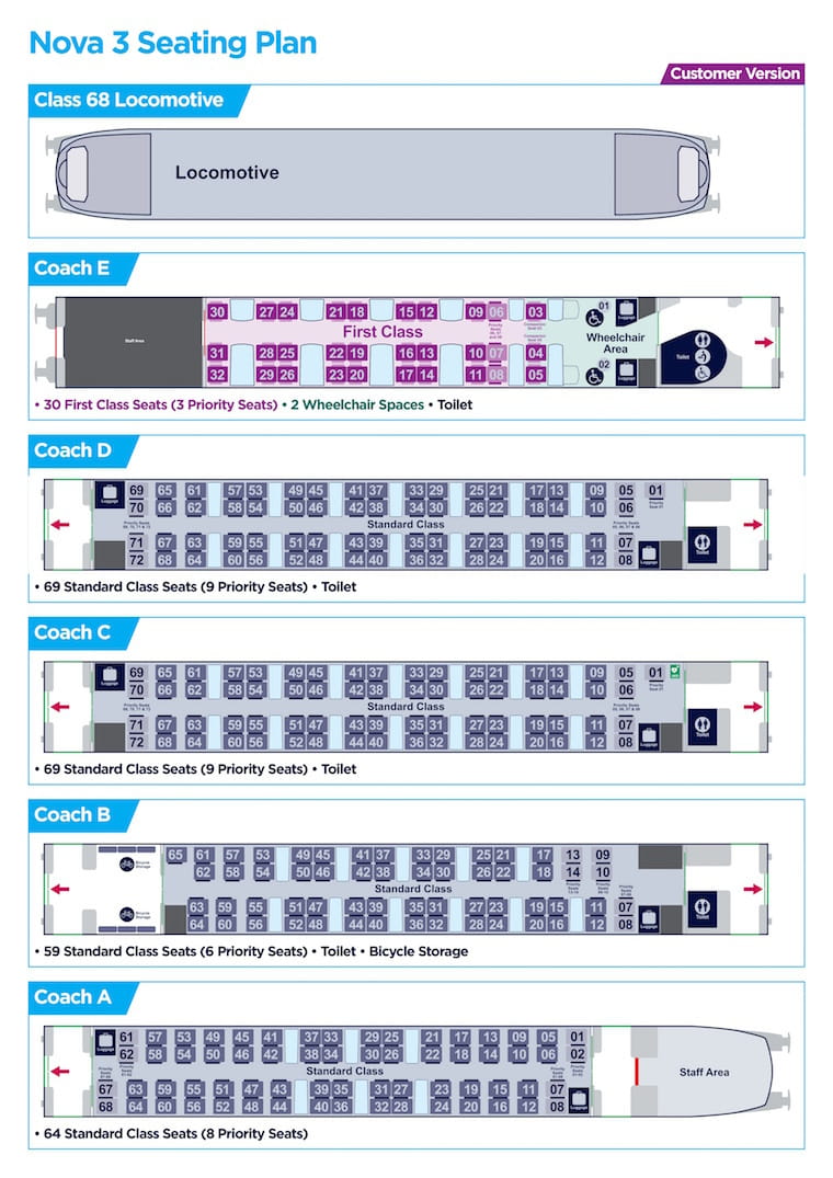 Train Seating Plans Download Plans First TransPennine Express