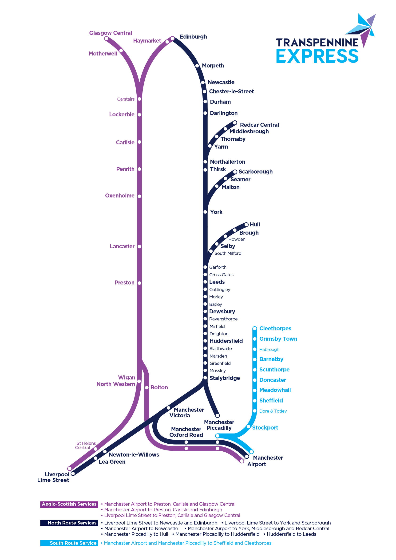 TransPennine Route Map transpennine-route-map