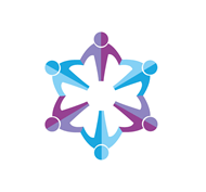 A graphic of people holding hands in a star structure